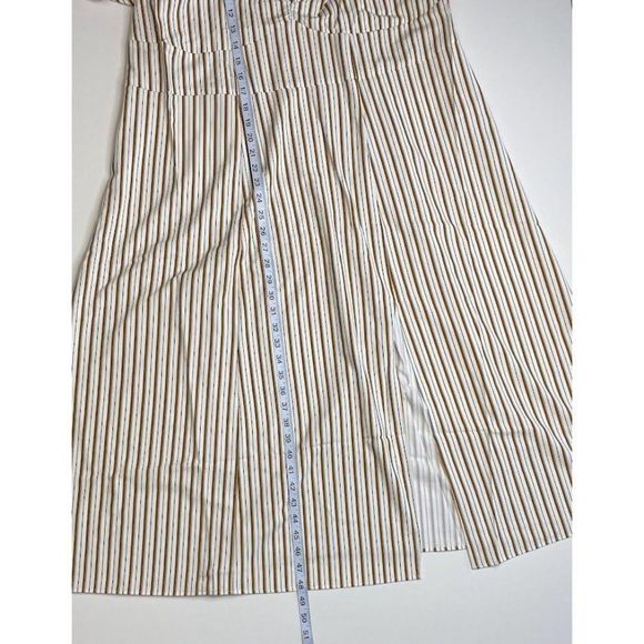 Danielle Bernstein Midi Slip Dress 20W 2X Plus Size Women's Striped Front-Slit - Picture 8 of 10